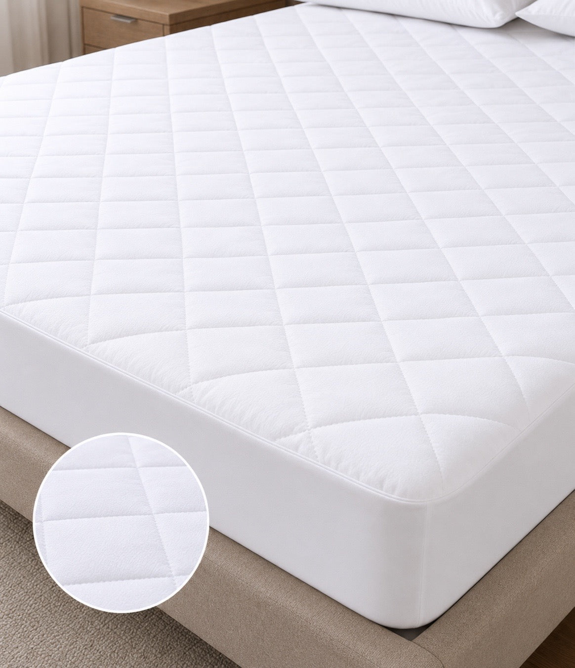Couvre-matelas piqué 100 % imperméable
